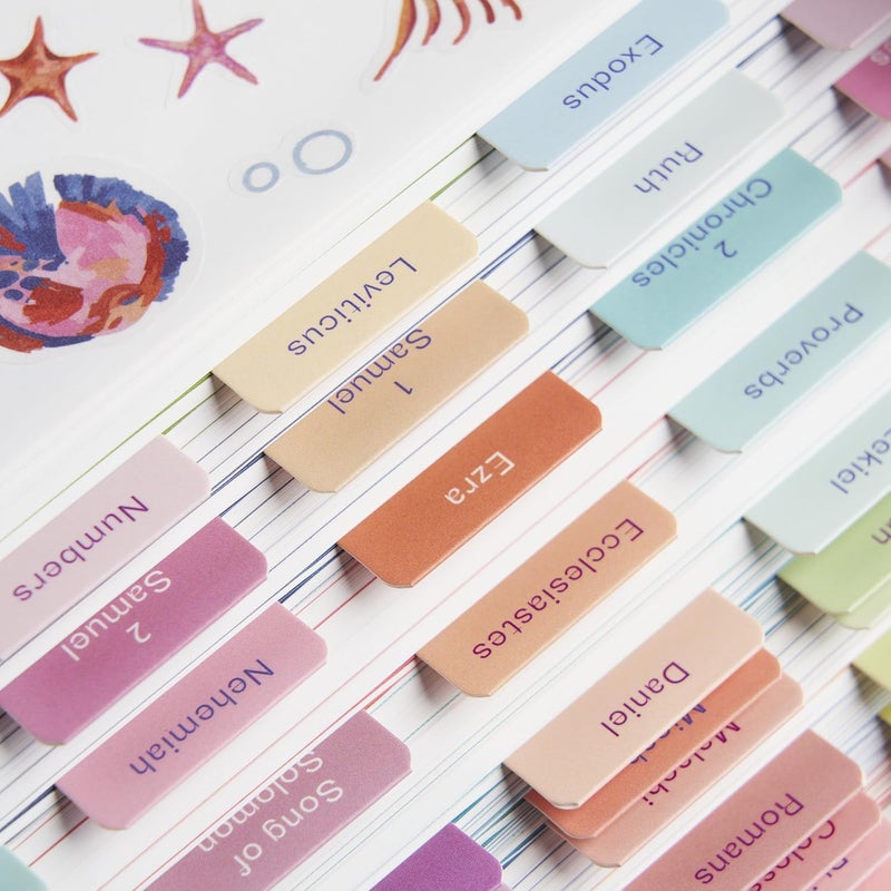 Believe - Bible Tabs with Stickers Included, Laminated Bible Tabs for Women and Men, Bible Accessories and Bible Study Supplies, Bible Book Tabs and Sticker Labels Designed for Bibles (Coral) - Image 4